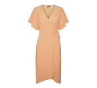 VERO MODA Vmsaki SS Calf Wrap Dress Ga Noos Vestido, Mock Naranja, S para Mujer