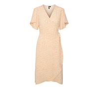 VERO MODA Vmsaki SS Calf Wrap Dress Ga Noos Vestido, Mock Orange/AOP:Mini Henna Vic, XS para Mujer