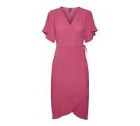 Vero Moda Vmsaki SS Vestido Cruzado de Pantorrilla Ga Noos, Milenrama Rosa, XS para Mujer