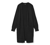 VERO MODA Vmsilje LS Open Cárdigan Ga Noos Suéter, Negro, M para Mujer