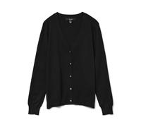 VERO MODA Vmsilje LS V-Neck Cardigan Ga Noos Suéter, Negro, M para Mujer
