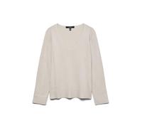 Vero Moda VMSILJE LS V-Neck Jersey GA Noos, Moonbeam, M