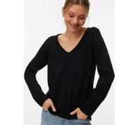 Vero Moda VMSILJE LS V-NECK PULLOVER GA NOOS M Negro