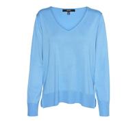 VERO MODA Vmsilje LS V-Neck Pullover Ga Noos Suéter pulóver, Azul, XS para Mujer