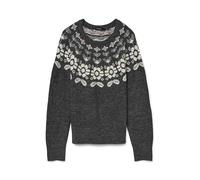 VERO MODA Vmsimone LS Nordic Jersey Ga Rep Boo, Gris Oscuro, XL