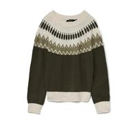 VERO MODA Vmsimone LS Nordic Jersey Ga Rep Boo Jersey de Punto, marrón, M