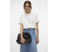 Vero Moda VMSONYA METTE SS TOP BOX JRS GA SKATER L Blanco