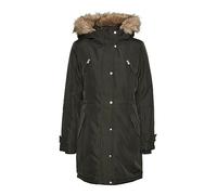 VERO MODA Vmtrack Parka Coat Ga Abrigo, Verde Oscuro, XS para Mujer