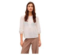 VERO MODA Vmtrine 3/4 Lace Top Wvn Ga Noos, Blanco Nieve, M Mujeres