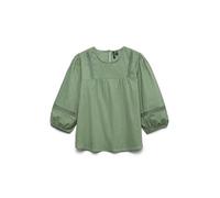 VERO MODA Vmtrine 3/4 Lace Top Wvn Ga Noos, Color Verde, S Mujeres