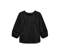 VERO MODA Vmtrine 3/4 Lace Top Wvn Ga Noos, Negro, M Mujeres