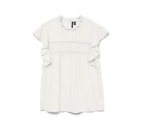 VERO MODA VMTRINE SL Lace Top WVN, Blanco Nieve., L