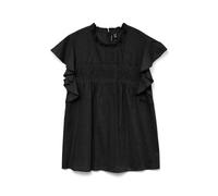 VERO MODA VMTRINE SL Lace Top WVN, Negro, S