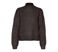 Vero Moda Vmuniverse LS Ga BF Suéter De Cuello Alto Jersey de Punto, Pastel Chocolate/Detalles: W. Melange, M para Mujer