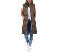 Vero Moda Chaleco midi acolchado de mujer. Verde Oliva 38 (M)
