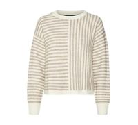 VERO MODA Vmuranus LS Oneck Cropped Jersey Ga BF Punto, Abedul/Detalle: W. Silver Mink Melange, M para Mujer