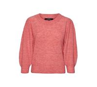 VERO MODA Vmvigga 3/4 Rib Pullover Ga Boo Rep Suéter pulóver, Dubarry/Detail:Melange, M para Mujer