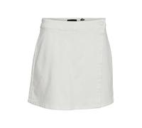 VERO MODA Vmwild Millie - Pantalones Cortos para Mujer, Blancanieves/Detalles: nue026 Plata Brillante + Blanco Brillante, L