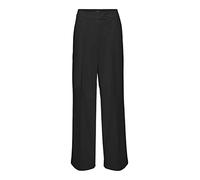 VERO MODA Vmzelda HR Wide Pant Pantalones, Negro, 36W x 30L para Mujer