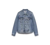 VERO MODA Vmzorica LS Denim Mix Noos-Chaqueta Vaquera, Medio De Mezclilla Azul, S para Mujer