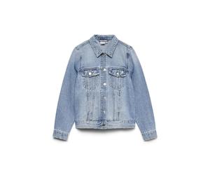 VERO MODA Vmzorica LS Denim Mix Noos-Chaqueta Vaquera, Mezclilla De Color Azul Claro, S para Mujer