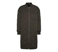 VERO MODA Women Long Quilted Jacket | Lightly Padded Transitional Coat | Parka Without Hood VMNATALIE, Color:Verde Oscuro, Talla:L