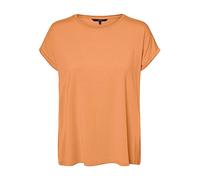 Vero Moda Women's VMAVA Plain SS GAJRS Noos Top, Mock Naranja, XL, Mock Naranja, XL