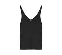 Camiseta sin mangas con cuello de pico Mujer Talla XS. Color Negro