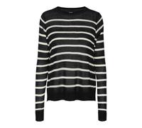 VERO MODA Women's VMNOVA LS GA Noos - Jersey con Cuello Redondo, Color Negro a Rayas, XXL, Negro/Rayas: Abedul, XXL