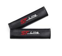 VeroCh 2 uds.Coche Fibra de Carbono Almohadillas para cinturón de Seguridad Cubierta Protectora, para ST Line Interior Accesorios
