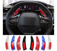 VeroCh 2 uds Coche Volantes Aluminio extensión Marchas Pomos de Palanca de Cambios, para Peugeot 208 308 508 Allure PSE 2008 3008 5008 SW GT Line R Hybrid Perilla de Cambio Extensible,A/Red