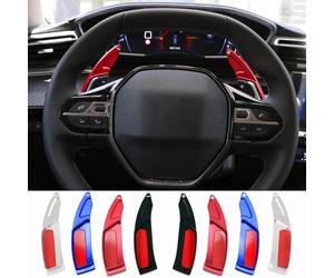 VeroCh 2 uds Coche Volantes Aluminio extensión Marchas Pomos de Palanca de Cambios, para Peugeot 208 308 508 Allure PSE 2008 3008 5008 SW GT Line R Hybrid Perilla de Cambio Extensible,A/Red