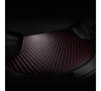 VeroCh Coche PU Alfombrillas para Maletero, para Fi-at 500 2008-2013 Maletero Alfombra Impermeable Antideslizante Proteger Interior Accesorios,F/Black Red