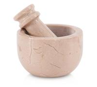 Verona - Juego de mortero y pilón de mármol de 3 pulgadas hecho a mano, trituradora de ajo y molinillo de hierbas, mortero de piedra, molinillo de especias pequeño, mortero y mortero para cocina