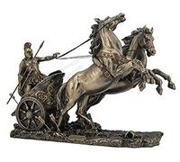 VERONES Hengulus Escultura de Carro de Aquiles en Dos Caballos de 14.5 Pulgadas