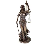 Veronese 708-7524 Figurine Justititia en bronze sculptée Dieux romains 34 cm