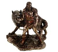 Veronese by Vogler 708-772 Figura Germanischer Dios Tyr Comienza Fenriswolf Bronceada Odin
