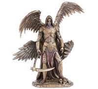 Veronese Design 10 5/8 Pulgadas Azrael El Arcángel de la Muerte Escultura de Resina fundida en frío con Acabado de Bronce