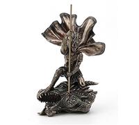 Veronese Design 11 3/8 pulgadas de alto The Dragon Slayer Fantasy Statue Cold Cast resina bronceada Decoración para el hogar coleccionable