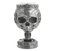 Veronese Design 6 3/4 pulgadas de alto Steampunk patrón de nudo celta cráneo soporte voltivo vela escultura resina acabado Petwer estatua