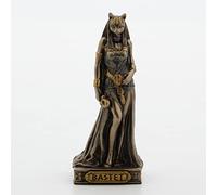Veronese Design Bastet Diosa de la Protección de 3 3/8 pulgadas en miniatura de resina pintada con acabado de bronce