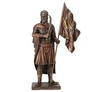 VERONESE Design Bizantino Emperador Constantino XI Palaiologan Estatua con Acabado de Bronce