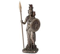 Veronese Design Escultura de Resina de Atenea, la Diosa Griega de la sabiduría, Acabado de Bronce Fundido en frío