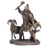 Veronese Design Escultura de resina fundida en frío con acabado de bronce de Perun de 8 5/8 pulgadas