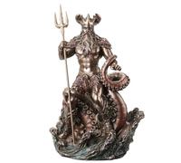 Veronese Design Escultura de resina fundida en frío con acabado de bronce Oceanus The Primordial Titan of Water de 8 7/8 pulgadas