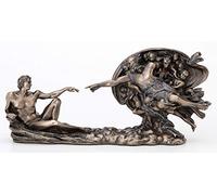 Veronese Design Estatua de Escultura de Resina fundida en frío con Acabado de Bronce de la Capilla Sixtina de Adán de 4 1/2 Pulgadas de Génesis