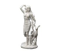 Veronese Design Estatua de la Diosa Griega de la Diosa de la Caza y la Luna con Acabado de mármol Fundido de Resina de 25 cm de Alto