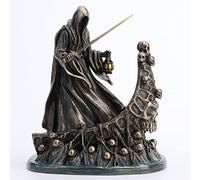 Veronese Design Estatua de la parca oscura de 7 7/8 pulgadas de alto y el ferry de los malditos con acabado de bronce