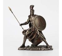 Veronese Design Estatua de Mesa con Acabado de Bronce del Rey Griego Leonidas Battle Warrior of Sparta
