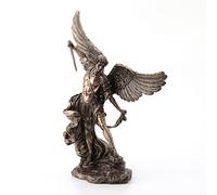 Veronese Design Estatua de resina de Arcángel San Miguel de 15 pulgadas, acabado en bronce fundido